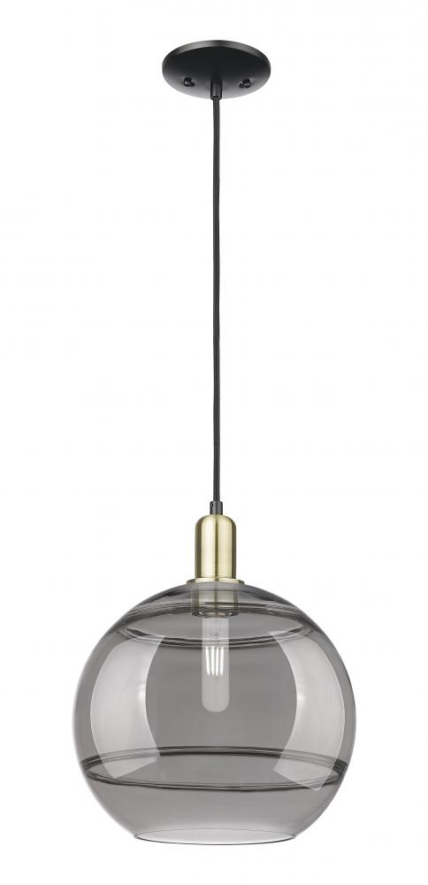 Rochester - 1 Light - 12 inch - Black Antique Brass - Cord hung - Mini Pendant