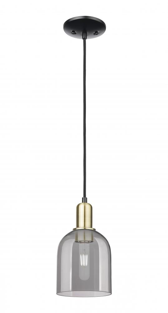 Bella - 1 Light - 6 inch - Black Antique Brass - Cord hung - Mini Pendant