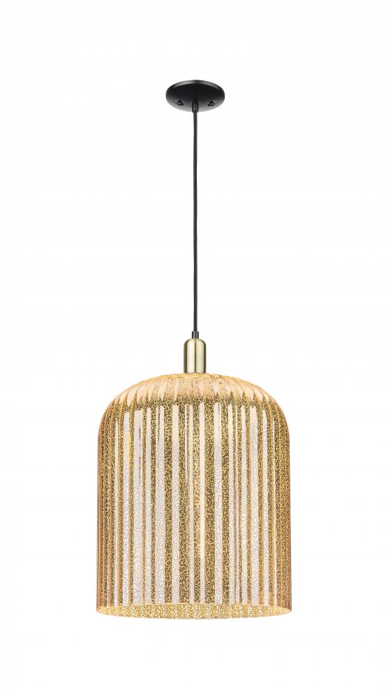 Bridal Veil - 1 Light - 12 inch - Black Antique Brass - Cord hung - Mini Pendant