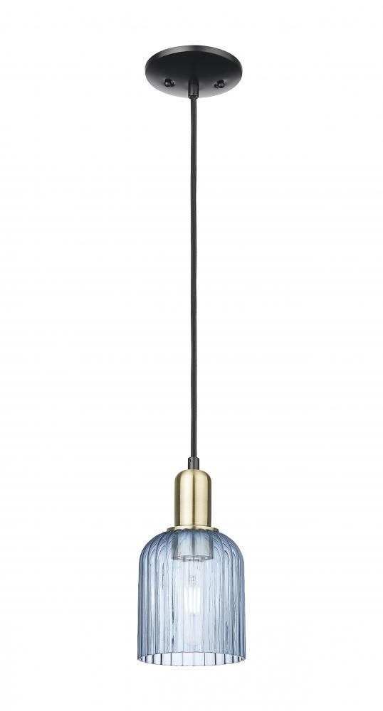 Bridal Veil - 1 Light - 6 inch - Black Antique Brass - Cord hung - Mini Pendant