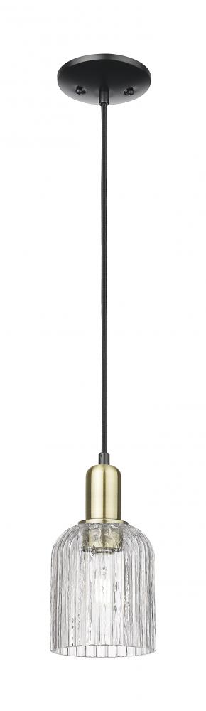 Bridal Veil - 1 Light - 6 inch - Black Antique Brass - Cord hung - Mini Pendant