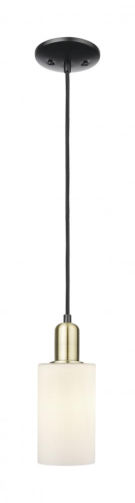 Clymer - 1 Light - 4 inch - Black Antique Brass - Cord hung - Mini Pendant