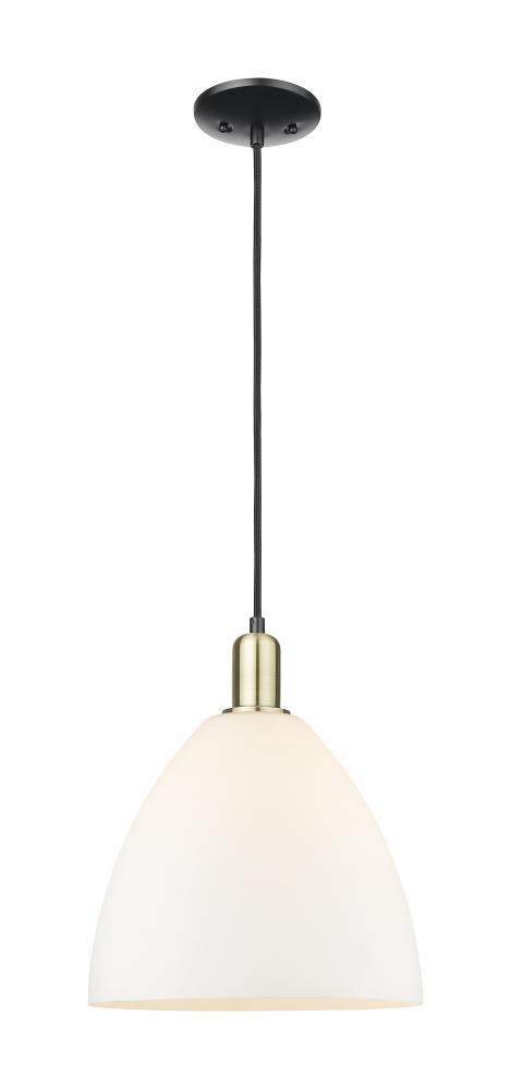 Bristol - 1 Light - 12 inch - Black Antique Brass - Cord hung - Mini Pendant