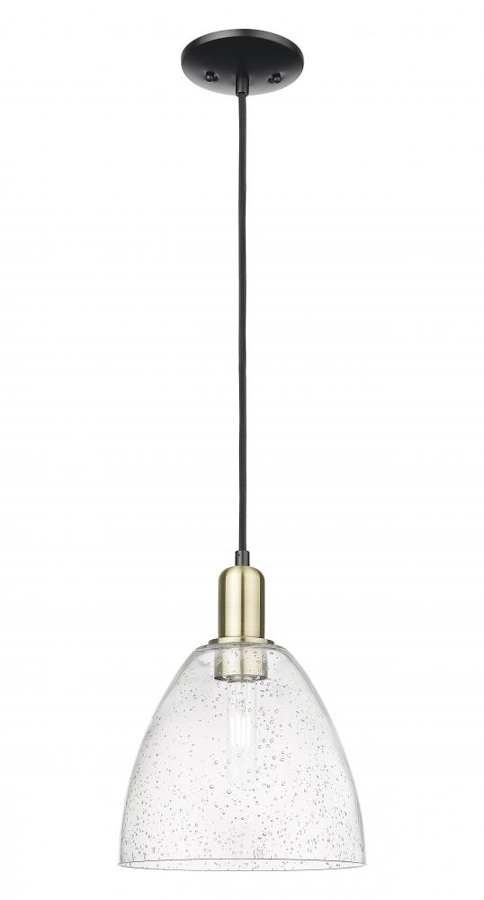 Bristol - 1 Light - 9 inch - Black Antique Brass - Cord hung - Mini Pendant