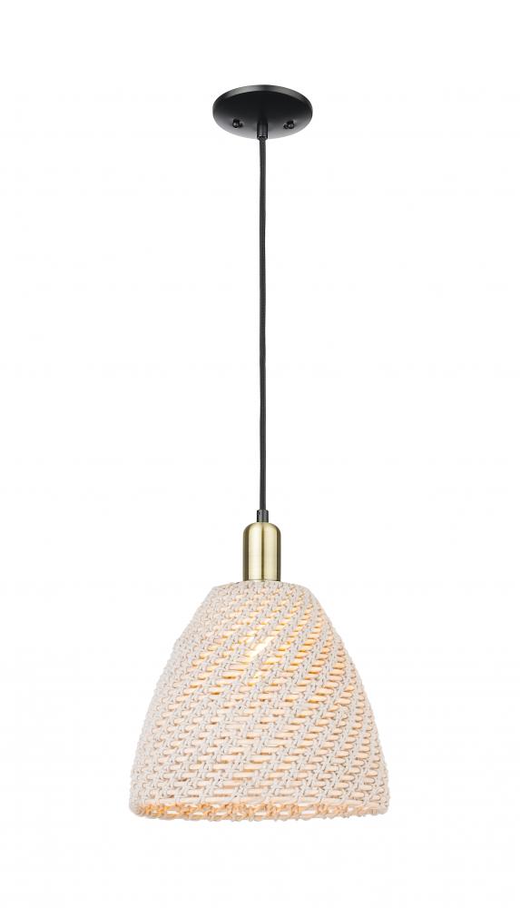 Bristol Natural - 1 Light - 6 inch - Black Antique Brass - Cord hung - Mini Pendant