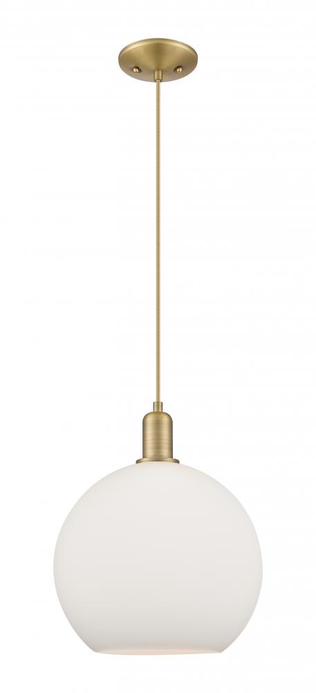 Athens - 1 Light - 12 inch - Brushed Brass - Cord hung - Mini Pendant