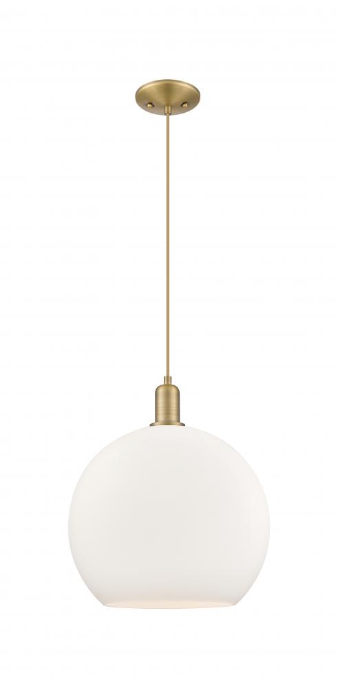 Athens - 1 Light - 14 inch - Brushed Brass - Cord hung - Mini Pendant