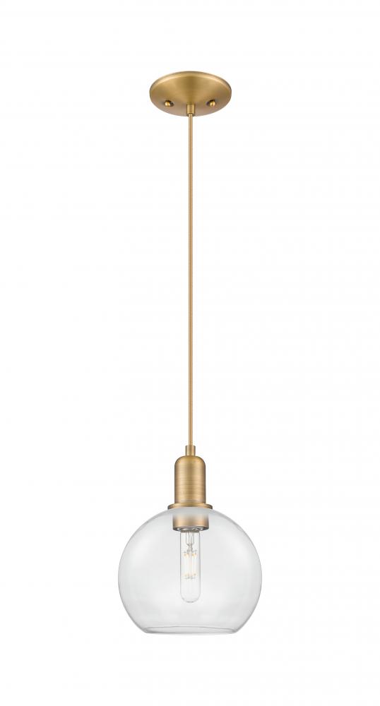 Athens - 1 Light - 8 inch - Brushed Brass - Cord hung - Mini Pendant