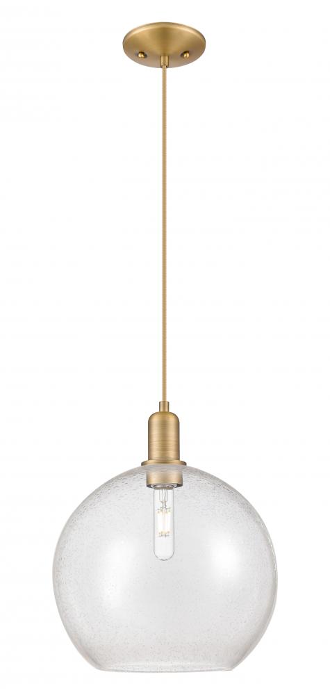 Athens - 1 Light - 12 inch - Brushed Brass - Cord hung - Mini Pendant