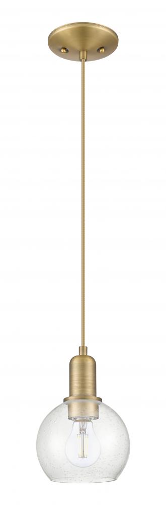 Athens - 1 Light - 6 inch - Brushed Brass - Cord hung - Mini Pendant