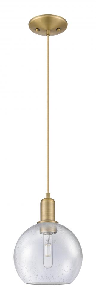 Athens - 1 Light - 8 inch - Brushed Brass - Cord hung - Mini Pendant