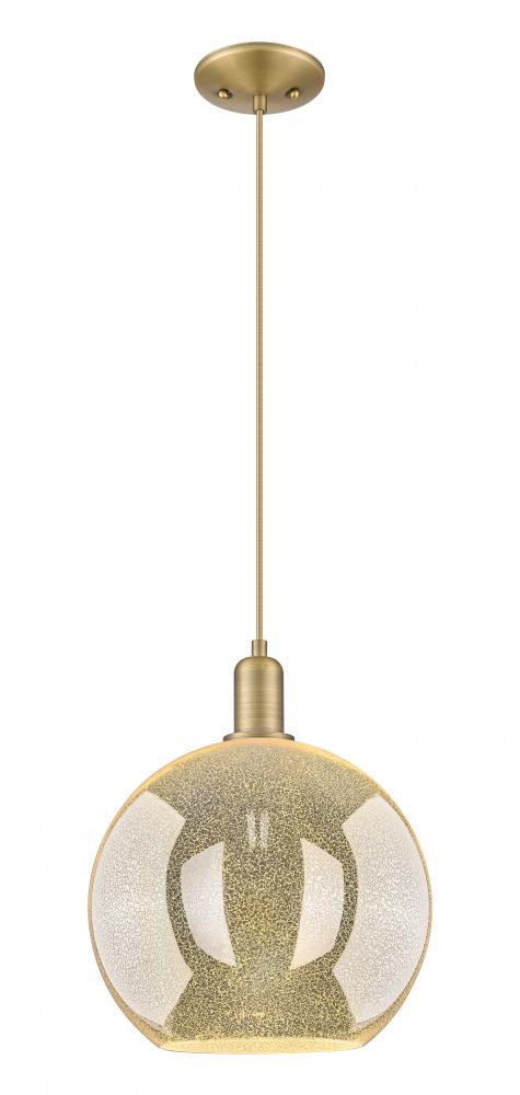 Athens - 1 Light - 12 inch - Brushed Brass - Cord hung - Mini Pendant