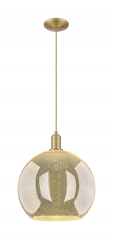 Athens - 1 Light - 14 inch - Brushed Brass - Cord hung - Mini Pendant