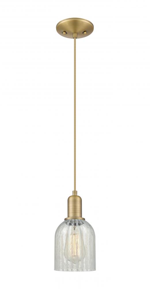 Caledonia - 1 Light - 5 inch - Brushed Brass - Cord hung - Mini Pendant