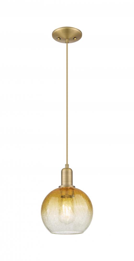 Brookhaven Globe - 1 Light - 6 inch - Brushed Brass - Cord hung - Mini Pendant