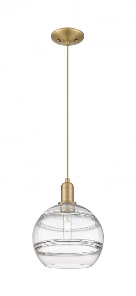 Rochester - 1 Light - 10 inch - Brushed Brass - Cord hung - Mini Pendant