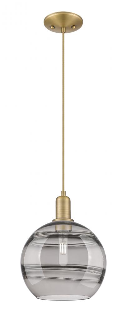 Rochester - 1 Light - 10 inch - Brushed Brass - Cord hung - Mini Pendant