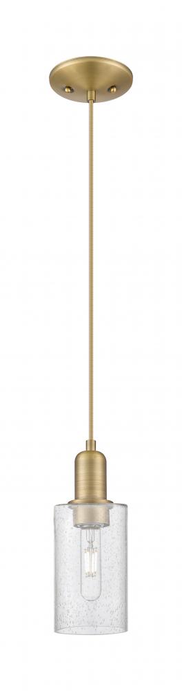 Clymer - 1 Light - 4 inch - Brushed Brass - Cord hung - Mini Pendant