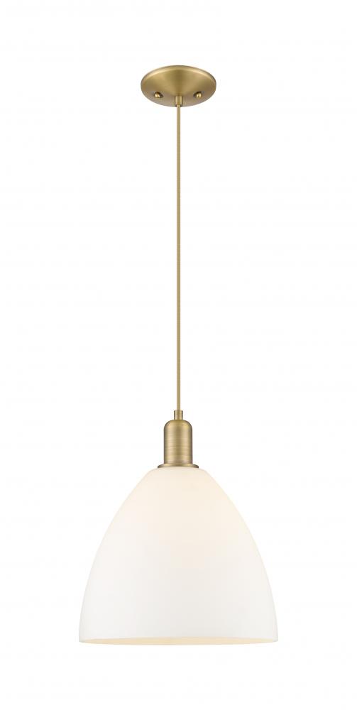 Bristol - 1 Light - 12 inch - Brushed Brass - Cord hung - Mini Pendant