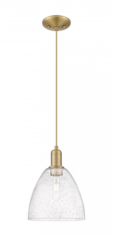 Bristol - 1 Light - 9 inch - Brushed Brass - Cord hung - Mini Pendant