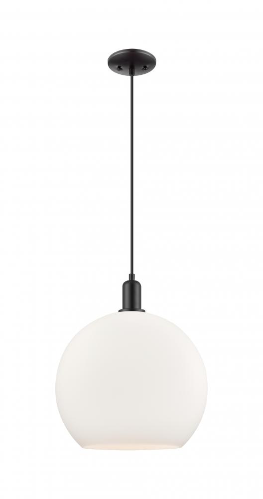 Athens - 1 Light - 14 inch - Matte Black - Cord hung - Mini Pendant