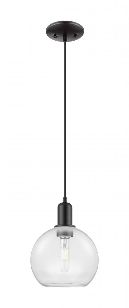 Athens - 1 Light - 8 inch - Matte Black - Cord hung - Mini Pendant