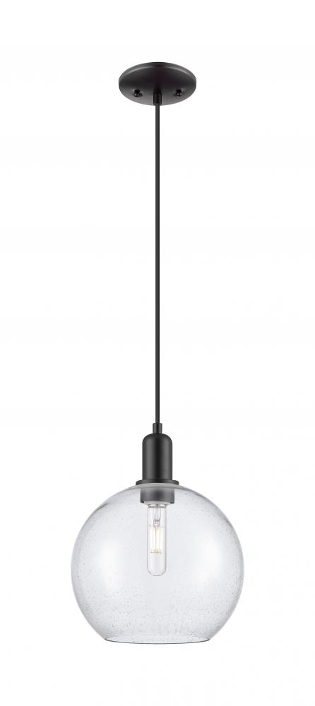 Athens - 1 Light - 10 inch - Matte Black - Cord hung - Mini Pendant