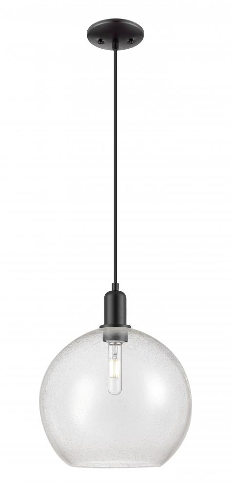 Athens - 1 Light - 12 inch - Matte Black - Cord hung - Mini Pendant