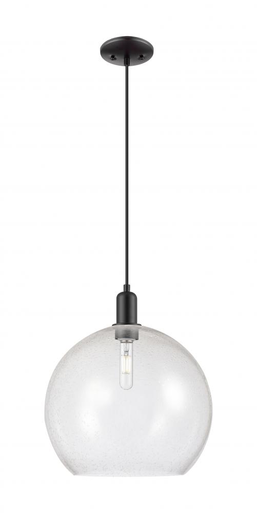 Athens - 1 Light - 14 inch - Matte Black - Cord hung - Mini Pendant