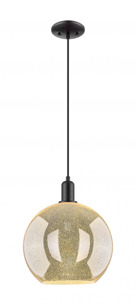 Athens - 1 Light - 12 inch - Matte Black - Cord hung - Mini Pendant