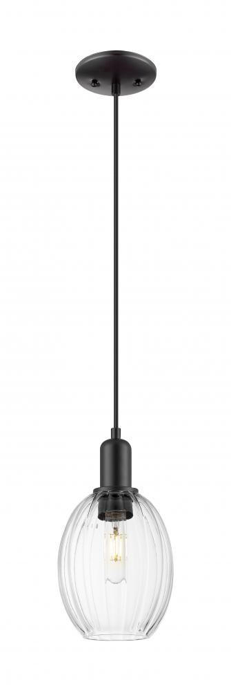 Preston Bulb - 1 Light - 6 inch - Matte Black - Cord hung - Mini Pendant