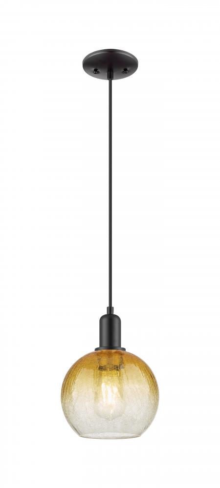 Brookhaven Globe - 1 Light - 6 inch - Matte Black - Cord hung - Mini Pendant