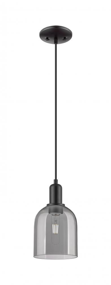 Bella - 1 Light - 6 inch - Matte Black - Cord hung - Mini Pendant