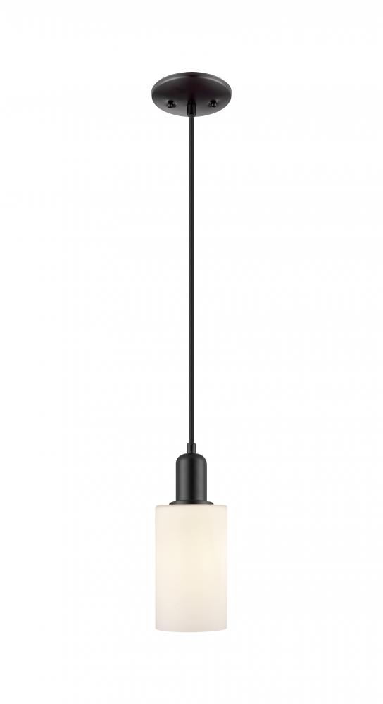 Clymer - 1 Light - 4 inch - Matte Black - Cord hung - Mini Pendant