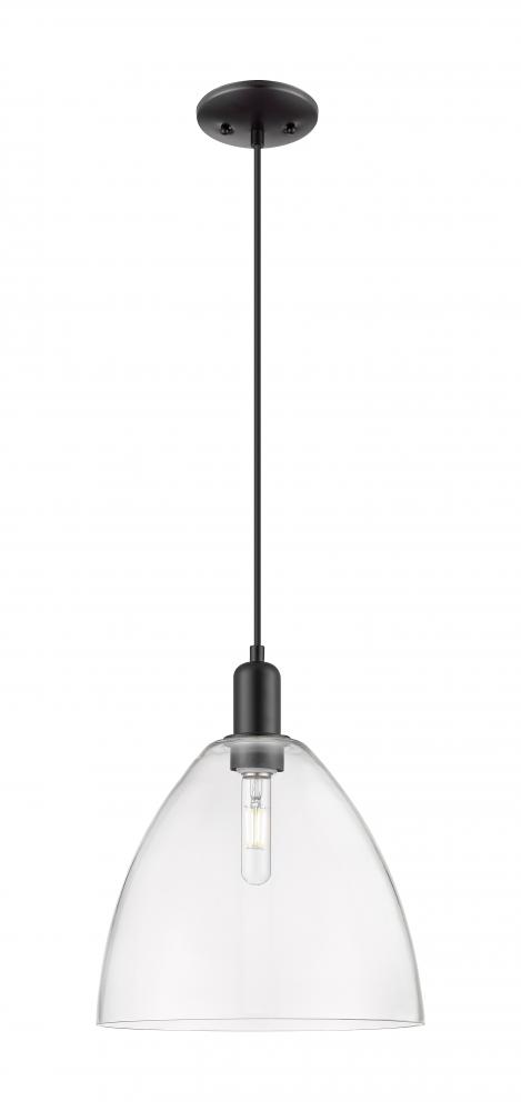 Bristol - 1 Light - 12 inch - Matte Black - Cord hung - Mini Pendant