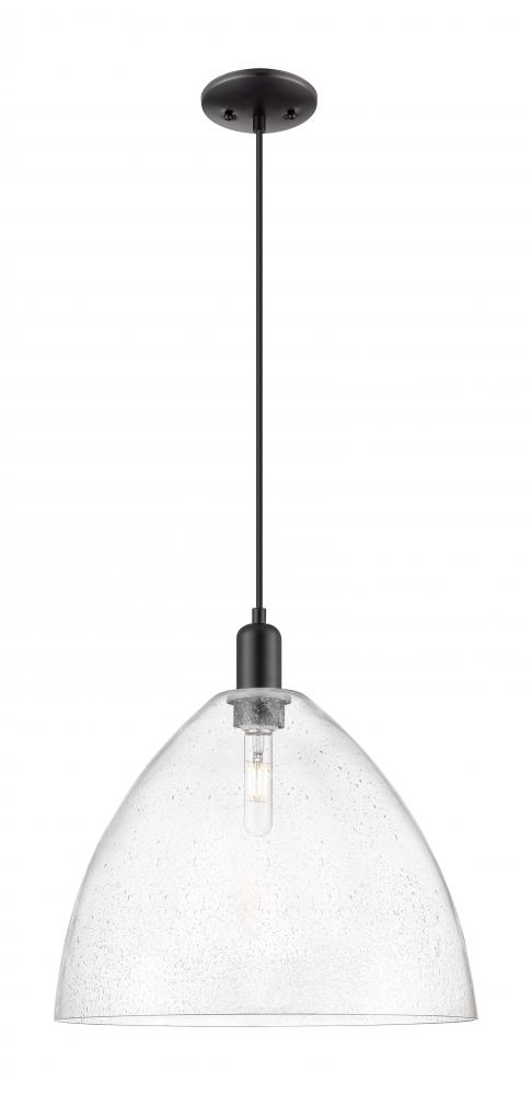 Bristol - 1 Light - 16 inch - Matte Black - Cord hung - Mini Pendant