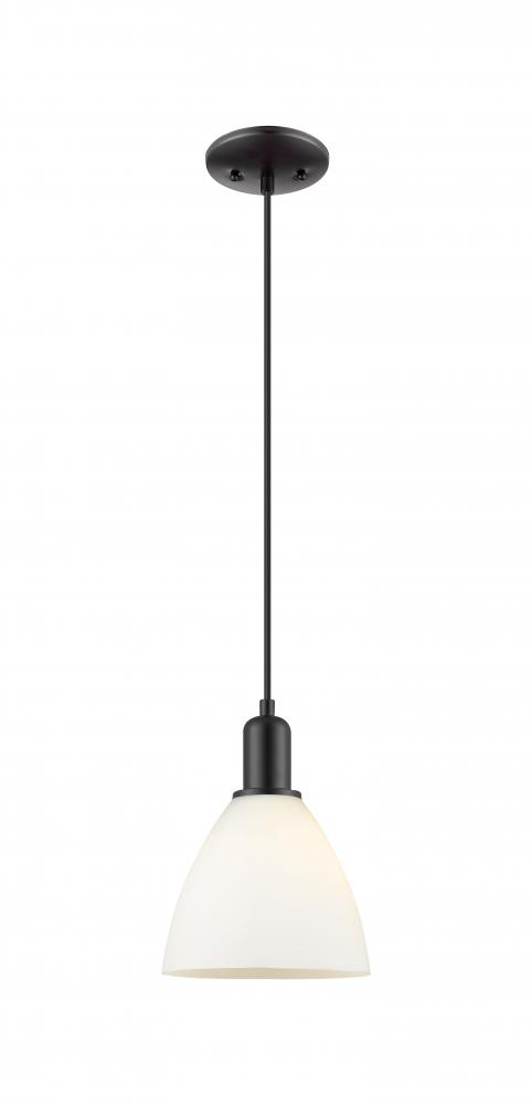 Bristol - 1 Light - 8 inch - Matte Black - Cord hung - Mini Pendant
