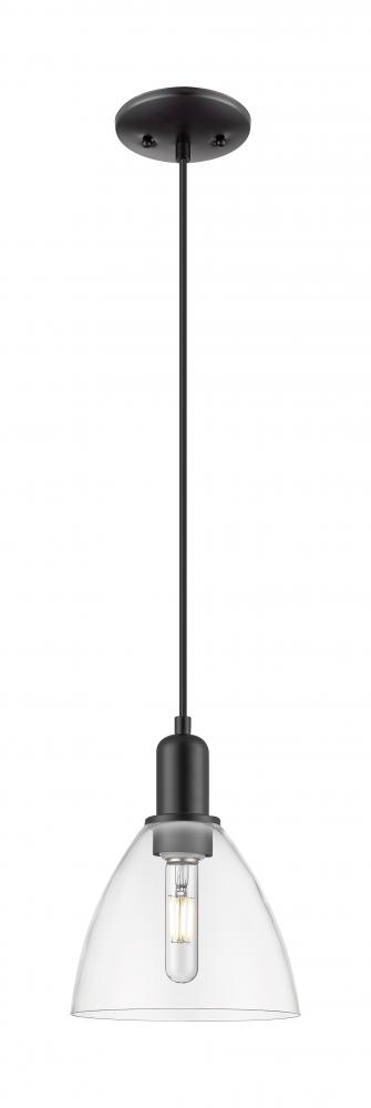 Bristol - 1 Light - 8 inch - Matte Black - Cord hung - Mini Pendant