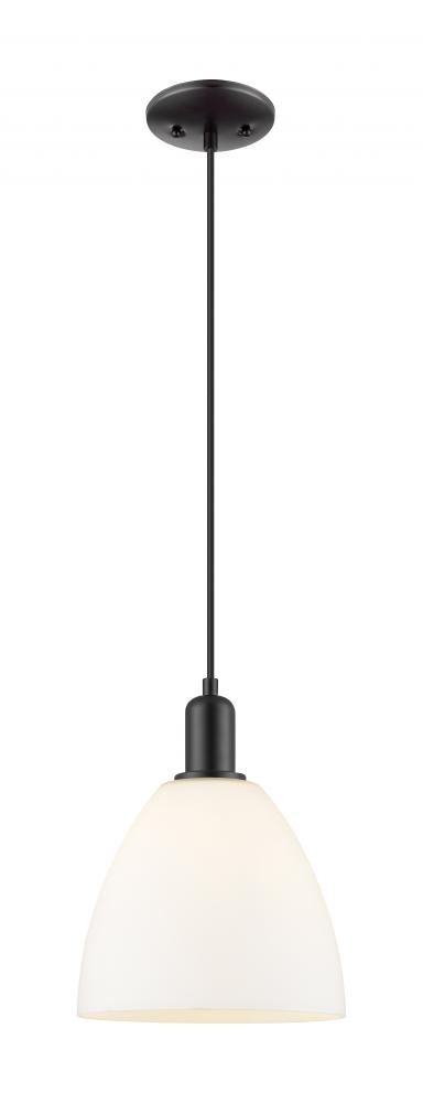 Bristol - 1 Light - 9 inch - Matte Black - Cord hung - Mini Pendant