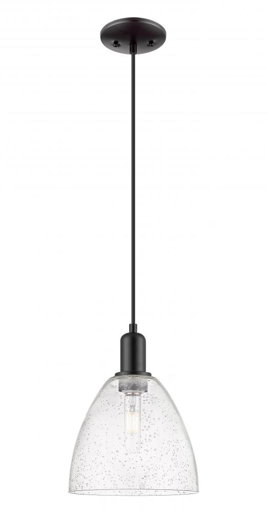Bristol - 1 Light - 9 inch - Matte Black - Cord hung - Mini Pendant