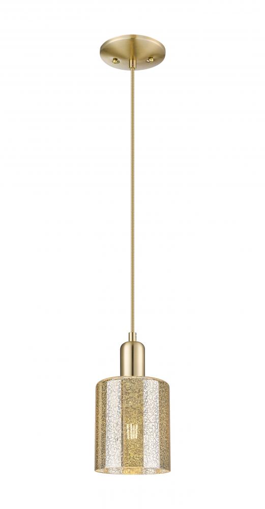 Cobbleskill - 1 Light - 5 inch - Champagne Bronze - Cord hung - Mini Pendant