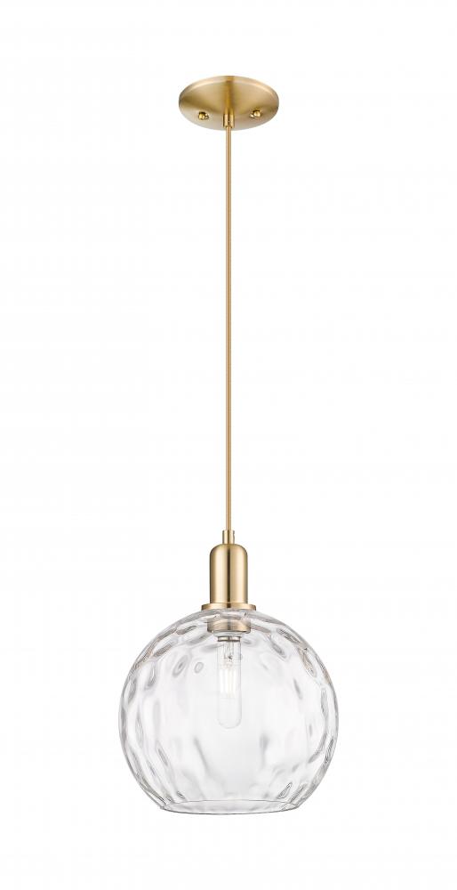 Athens Water Glass - 1 Light - 10 inch - Champagne Bronze - Cord hung - Mini Pendant