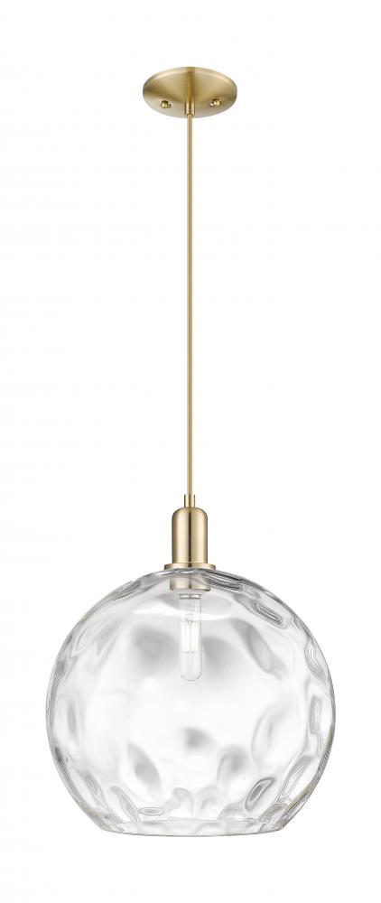 Athens Water Glass - 1 Light - 13 inch - Champagne Bronze - Cord hung - Mini Pendant