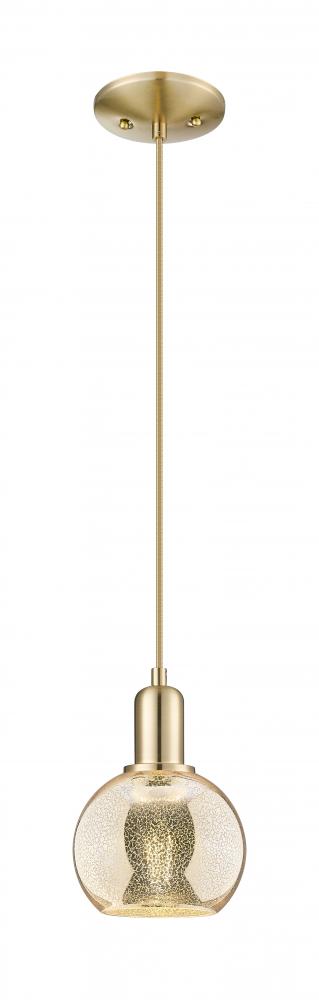 Athens - 1 Light - 6 inch - Champagne Bronze - Cord hung - Mini Pendant