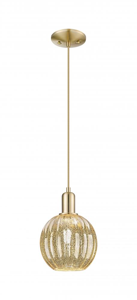 Preston Globe - 1 Light - 6 inch - Champagne Bronze - Cord hung - Mini Pendant