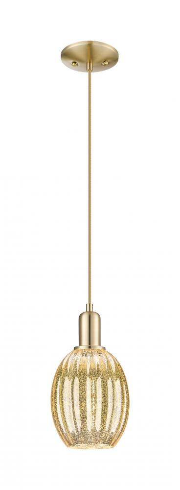 Preston Bulb - 1 Light - 6 inch - Champagne Bronze - Cord hung - Mini Pendant