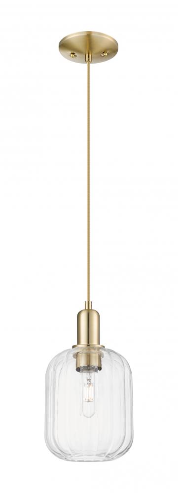 Preston Cylinder - 1 Light - 6 inch - Champagne Bronze - Cord hung - Mini Pendant