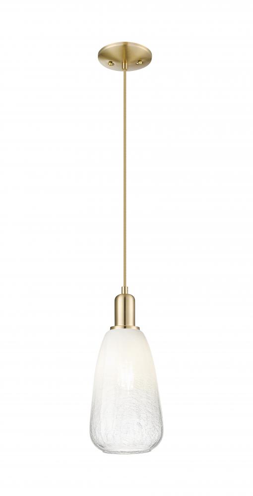 Brookhaven Almond - 1 Light - 6 inch - Champagne Bronze - Cord hung - Mini Pendant