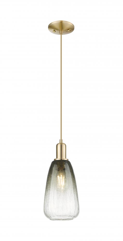 Brookhaven Almond - 1 Light - 6 inch - Champagne Bronze - Cord hung - Mini Pendant