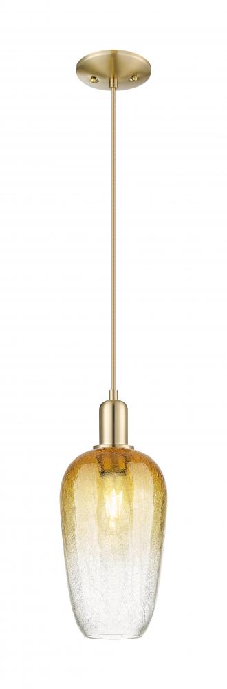 Brookhaven Flute - 1 Light - 6 inch - Champagne Bronze - Cord hung - Mini Pendant